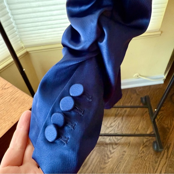 Generation Love Blue Satin Blazer - Picture 4 of 5